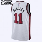 Maillot NBA Chicago Bulls Demar Derozan 11 Nike 2022-23 City Edition Blanc Swingman - Enfant